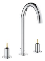 Grohe Atrio 3-Loch-Waschtischarmatur L-Size mit Ablaufgarnitur, für Atrio Hebelgriffe 48458-9/48646, 20593000