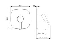 Vorschau: Hansa Hansadesigno Style Fertigmontageset soft-edge mit Funktionseinheit Einhand-Brause-Batt., chrom