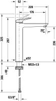 Vorschau: Duravit Wave Einhebel-Waschtischarmatur XL, ohne Ablaufgarnitur, edelstahl gebürstet WA1040002070 