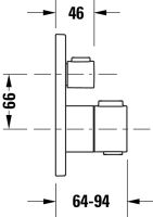 Vorschau: Duravit Duschthermostat Unterputz rund, chrom
