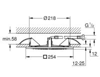 Vorschau: Grohe Rainshower Aqua 10“ Deckenbrause mit 1 Strahlart, chrom