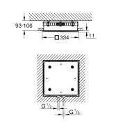 Vorschau: Grohe Rainshower Aqua Duo Deckenbrause inkl. Rohbau-Set, 2 Strahlarten, chrom