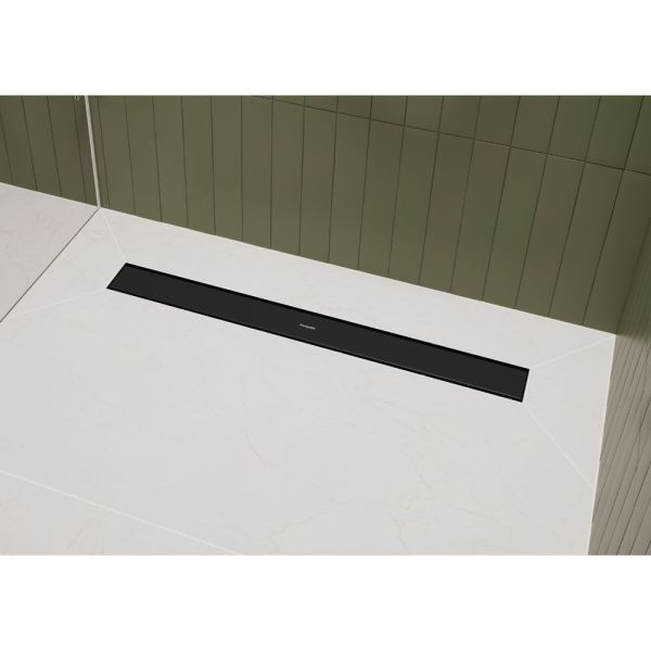 RainDrain Go Komplettset Duschrinne 60cm befliesbar für Standard-/flache Installation, schwarz matt 56271670