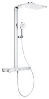 Grohe Rainshower Aqua Pure Duschsystem mit Thermostatbatterie, chrom/weiß 1009610000