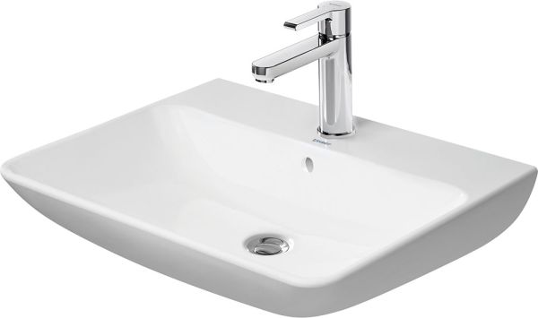 Duravit ME by Starck Waschtisch 65x49cm, mit Hahnloch und Überlauf, WonderGliss, weiß seidenmatt 23356532001