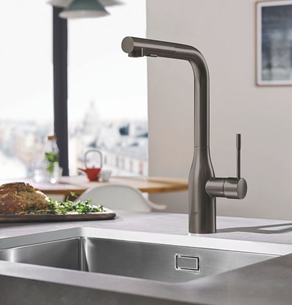 Grohe Essence Küchenarmatur hard graphite gebürstet 30270AL0