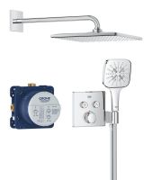 Grohe Grohtherm SmartControl Duschsystem, eckig, Thermostat, Rainshower Kopfbrause, chrom 34865000