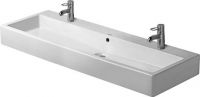 Duravit Vero Doppelwaschtisch, 2 Hahnlöcher, mit Überlauf 120x47cm 0454120021