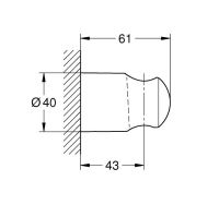 Vorschau: Grohe Tempesta Wandbrausehalter, chrom