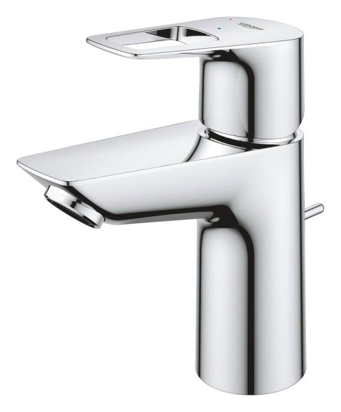 Grohe BauLoop Waschtischarmatur S-Size mit Ablaufgarnitur, Energie-Spar-Funktion, chrom