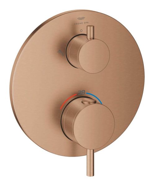 Grohe Atrio Thermostat-Brausebatterie, 2-Wege-Umstellung, warm sunset gebürstet 24358DL0