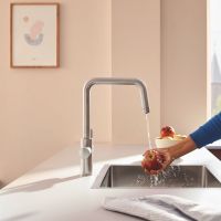 Vorschau: Grohe Blue Pure Start Küchenarmatur mit Filterfunktion, schwenkbarer U-Auslauf, supersteel 30595DC0