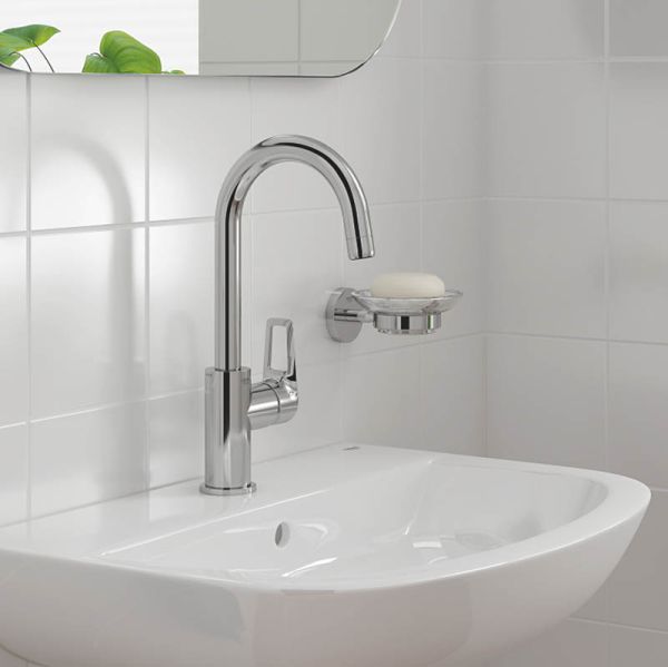 Grohe BauLoop Einhand-Waschtischbatterie L-Size mit Push-Open Ablaufgarnitur, chrom 23891001 