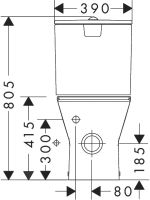 Vorschau: Hansgrohe EluPura Original Q Stand WC für Spülkasten, Softcube, weiß