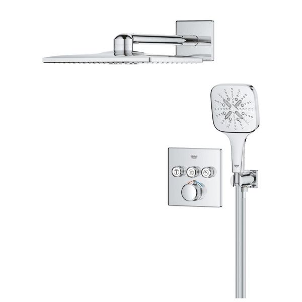 Grohe Grohtherm SmartControl Duschsystem UP, Rainshower SmartActive 310 Cube, chrom