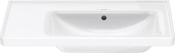 Duravit D-Neo Waschtisch rechteckig 80x48cm, mit Überlauf, Becken rechts, weiß 2370800060