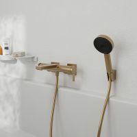 Vorschau: Hansgrohe Tecturis E Einhebel-Wannenarmatur Aufputz, brushed bronze