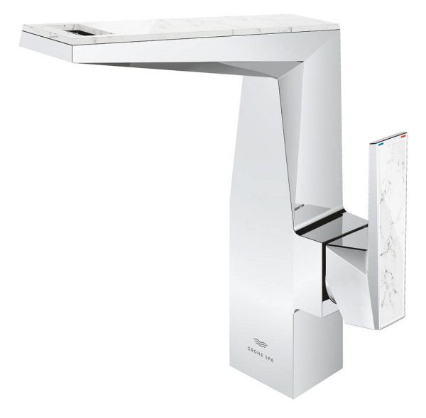 Grohe Allure Brilliant Einhand-Waschtischbatterie L-Size mit White Attica Caesarstone Einlagen