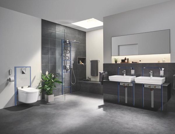 Grohe Rapido Duschrahmen für Duo Brausen, Unterputz-Installationen