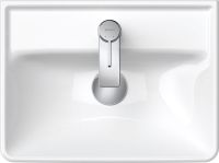 Duravit D-Neo Handwaschbecken 45x33,5cm, mit Hahnloch und WonderGliss, weiß 07384500411