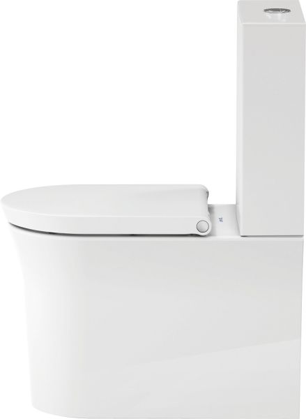 Duravit White Tulip Stand-WC für Kombination, Tiefspüler, spülrandlos, HygieneGlaze, weiß