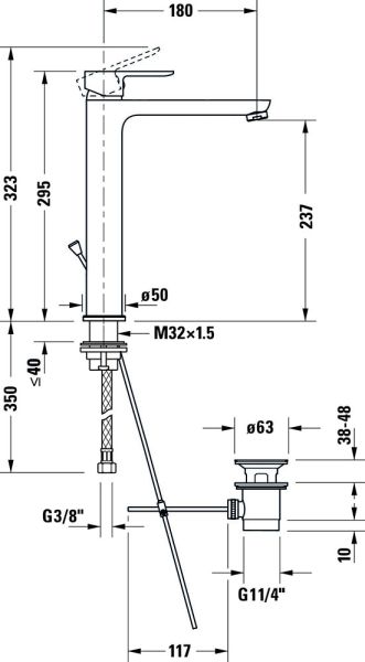 Duravit A.1 Einhebel-Waschtischmischer A11040001010