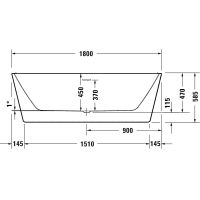 Vorschau: Duravit DuraSkye freistehende ovale Badewanne 180x80cm, weiß 700565000000000