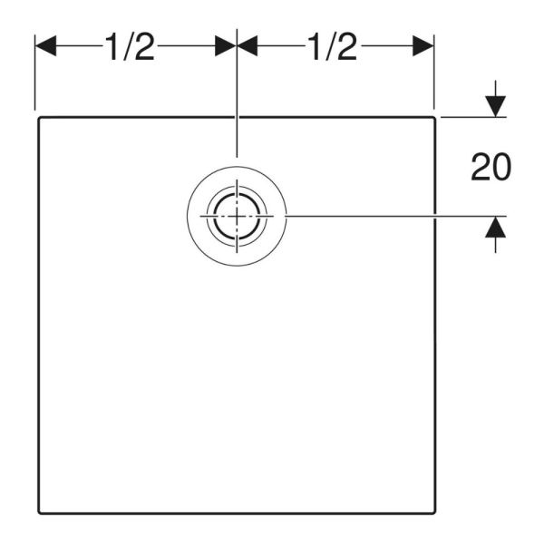 Geberit Nemea quadratische Duschwanne, weiß matt