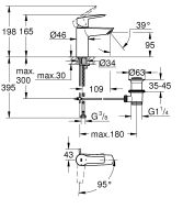 Vorschau: Grohe QuickFix Start Einhand-Waschtischbatterie S-Size, schwarz matt