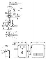 Vorschau: Grohe Blue Professional L-Auslauf Set, herausziehbar, Filterfunktion & Sprudelfunktion