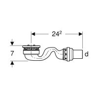 Vorschau: Geberit Sestra Duschwannenablauf Siphonierhöhe 30 mm