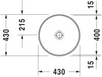 Vorschau: Duravit Architec Unterbauwaschtisch rund Ø40cm, ohne Überlauf, ohne Hahnloch, weiß