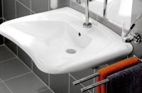 Vorschau: Villeroy&Boch ViCare Waschbecken mit 1 Hahnloch, barrierefrei, weiß, 60x49cm 7119630112