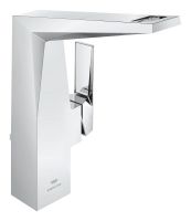 Grohe Allure Brilliant Einhand-Waschtischarmatur L-Size, Rändelstrukturgriff, Ablaufgarnitur, chrom 24400000 