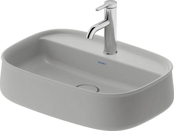 Duravit Zencha Aufsatzbecken 55x39cm grau matt 2374556771