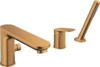 Duravit Wave 3-Loch Wannenrandarmatur rund, bronze gebürstet WA5260000004