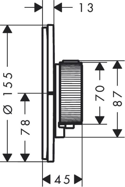 Axor ShowerSelect ID Thermostat Unterputz rund 2 Verbraucher integrierte Sicherungskombi EN1717
