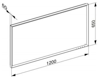 Keuco Royal Lumos Lichtspiegel, silber-eloxiert, 120x65cm