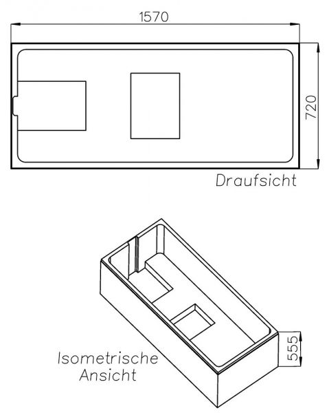 Poresta Compact Badewannenträger für Bette BetteSet Badewanne 160x75cm