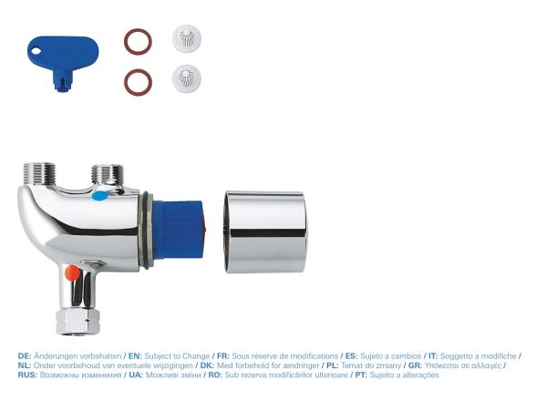 Grohe Grohtherm Micro Thermischer Verbrühschutz/ Untertischthermostat, chrom