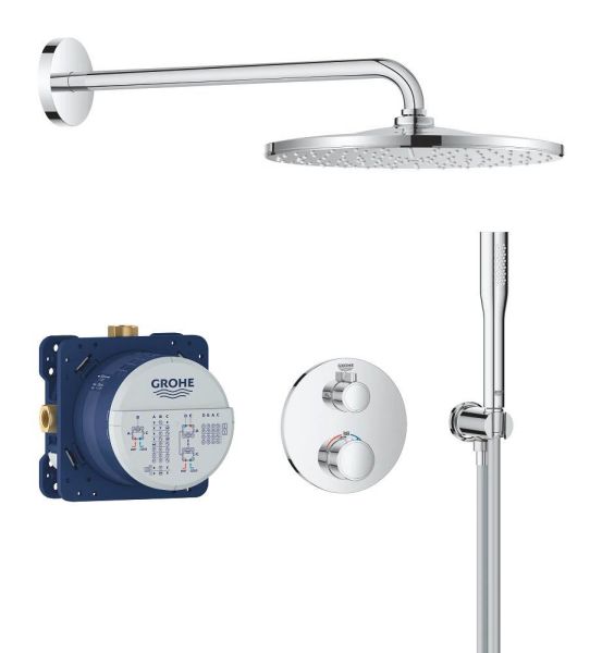 Grohe Grohtherm Duschsystem Unterputz mit Rainshower Mono 310 und Stick Handbrause, chrom 34869000