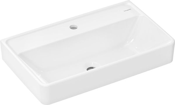 hansgrohe Xanuia Q Waschtisch 65x39cm Compact mit Hahnloch ohne Überlauf weiß 60219450