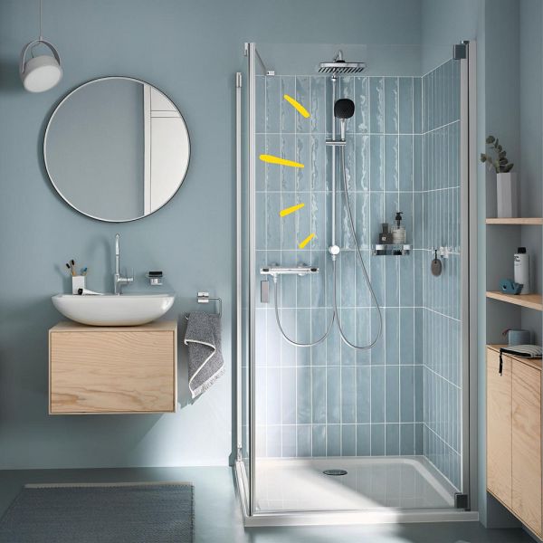 Grohe QuickFix Vitalio Comfort 250 Flex Duschsystem ohne Armatur mit Umsteller chrom 26986001