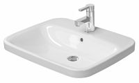 Duravit DuraStyle Einbauwaschtisch 61,5x49,5cm, mit 1 Hahnloch, mit Überlauf, WonderGliss, weiß 03746200001