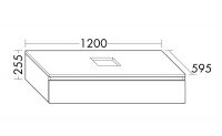 Burgbad Cube Waschtischunterschrank passend zu Grohe Cube Aufsatzschalen, mit 1 Auszug, 120cm WWXW120F3781