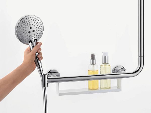 Hansgrohe Unica Comfort Brausestange 110cm Rechts Set, weiß/chrom