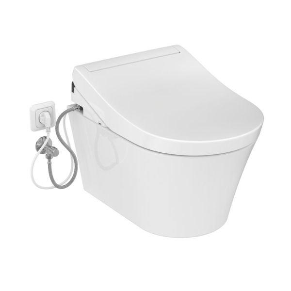 TOTO WASHLET RG Lite mit seitlichen Anschlüssen inkl. Fernbedienung, weiß TCF34120GEU