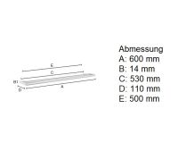 Vorschau: Smedbo Air doppelte Handtuchstange 60cm, chrom