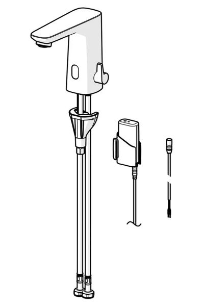 Hansa Hansaelectra Eco+ Infrarot-Waschtischarmatur Batteriebetrieb, 117mm, wassersparend, chrom