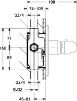 Vorschau: Hansa Hansamix Fertigmontageset Thermostat-Batterie, Rosette rund, chrom